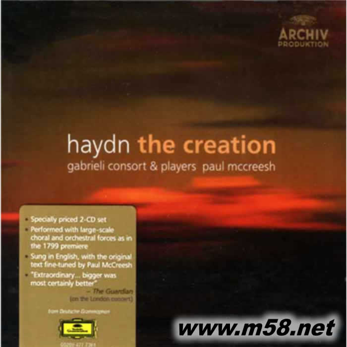 保羅 麥克里希 - 海頓:創世紀 Paul Mccreesh - Haydn:The Creation 雙CD專輯正面圖片