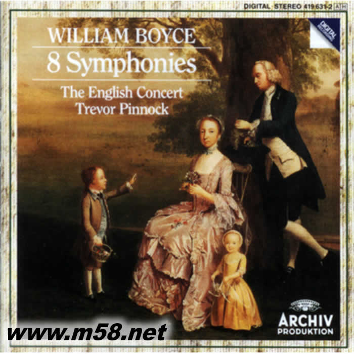 特雷沃 平諾克 - 威廉·波伊斯:No. 1-8交響曲 Trevor Pinnock - William Boyce:Symphony No. 1-8 CD專輯正面圖片