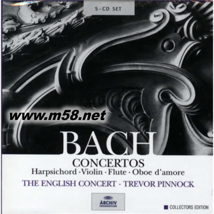 巴赫:為獨奏樂器而作的協奏曲Bach:Concertos For Solo Instruments 5CD套裝專輯正面圖片