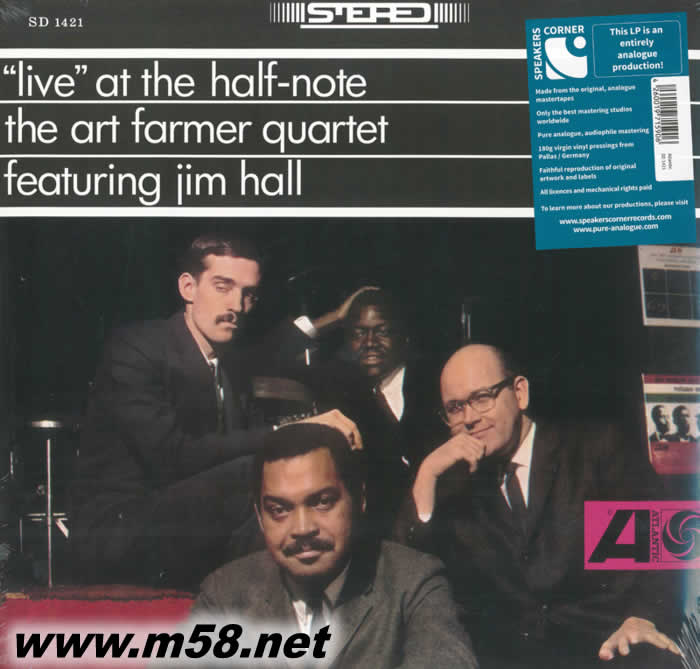 爵士四重奏 The Art Farmer Quartet: Live At The Half-Note 在半音符俱樂部的現場演出 (短號、小號、吉它、貝斯) 黑膠專輯正面圖片