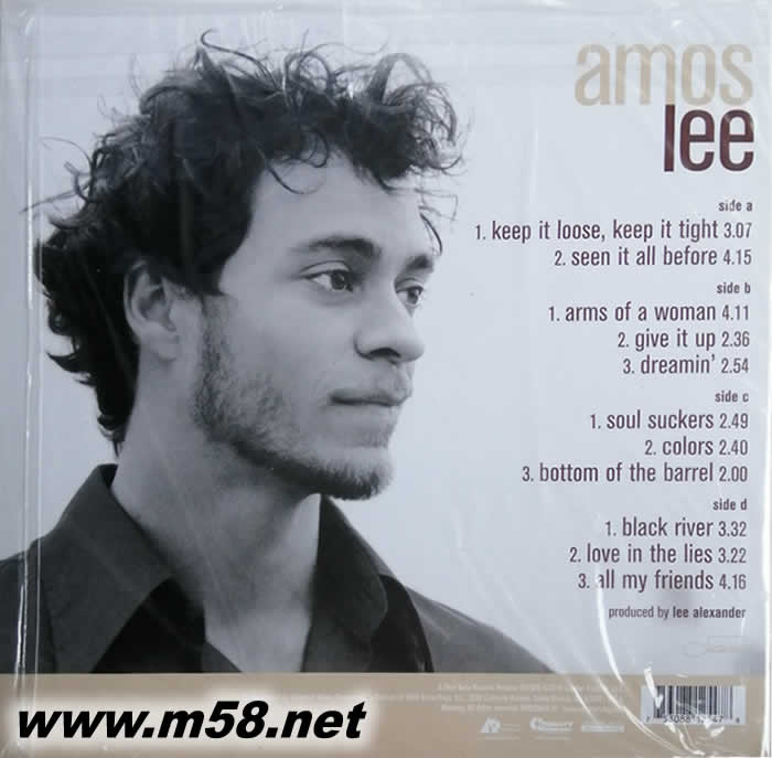 AMOS LEE 同名 民謠 45轉 雙黑膠專輯背面圖片