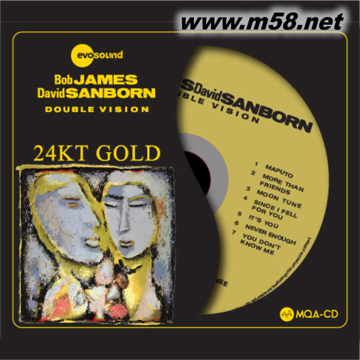 爵士鋼琴、薩克斯跨界大師的合作-- Double Vision (24K MQACD)專輯正面圖片