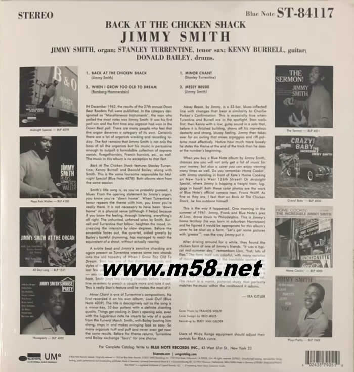 回到雞湯 Back At The Chicken Stock(風琴、薩克斯、吉它、鼓) 45轉 雙黑膠專輯背面圖片