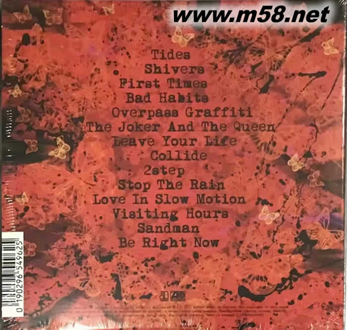Ed Sheeran =(紅色封面)專輯背面圖片