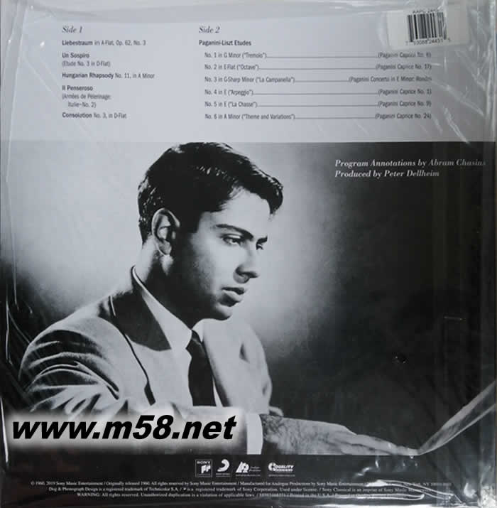 The Virtuoso Liszt 黑膠專輯背面圖片