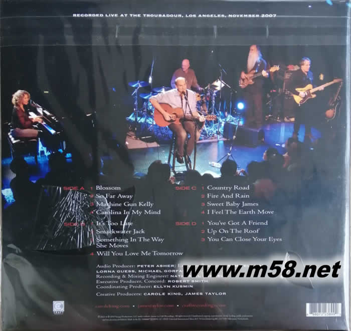 LIVE AT THE TROUBADOUR 住在游吟詩人酒店 黑膠專輯背面圖片