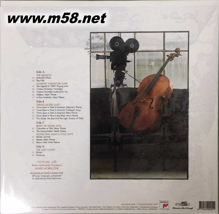 Yo-Yo Ma Plays Ennio Morricone 雙黑膠專輯背面圖片