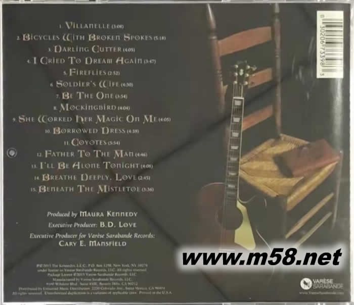 VILLANELLE The Songs Of Maura Kennedy And B.D. Love專輯背面圖片