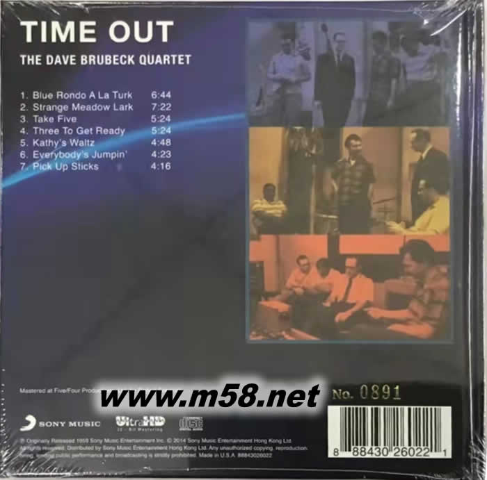 TIME OUT ULTRAHD 限量版專輯背面圖片