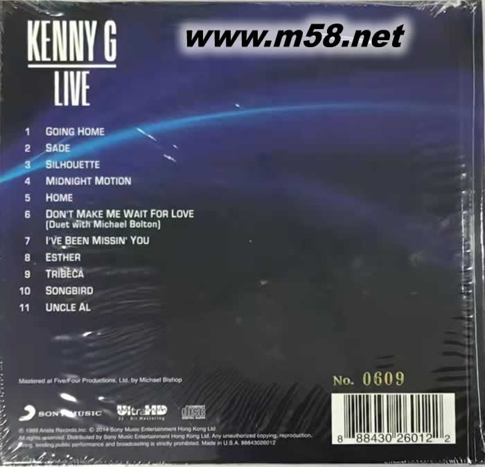 LIVE 回家 ULTRAHD 限量版專輯背面圖片