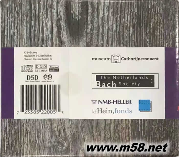 巴赫 BACH 圣翰受難曲,BWV 245 SACD專輯背面圖片