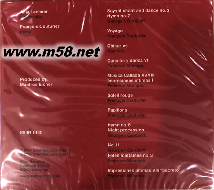 大提琴與鋼琴ANJA LECHNER MODERATO CANTABILE 琴聲如訴專輯背面圖片