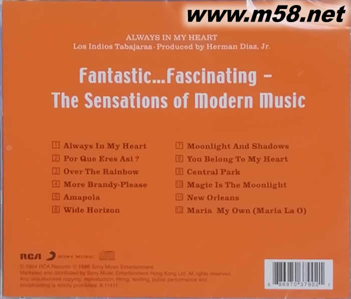 ALWAYS IN MY HEART紅番吉它(常駐我心)專輯背面圖片