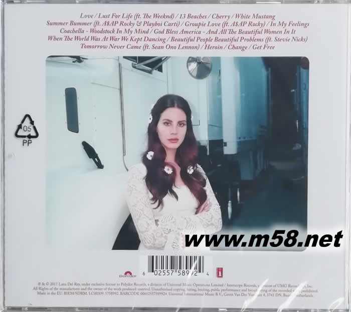 LUST FOR LIFE專輯背面圖片