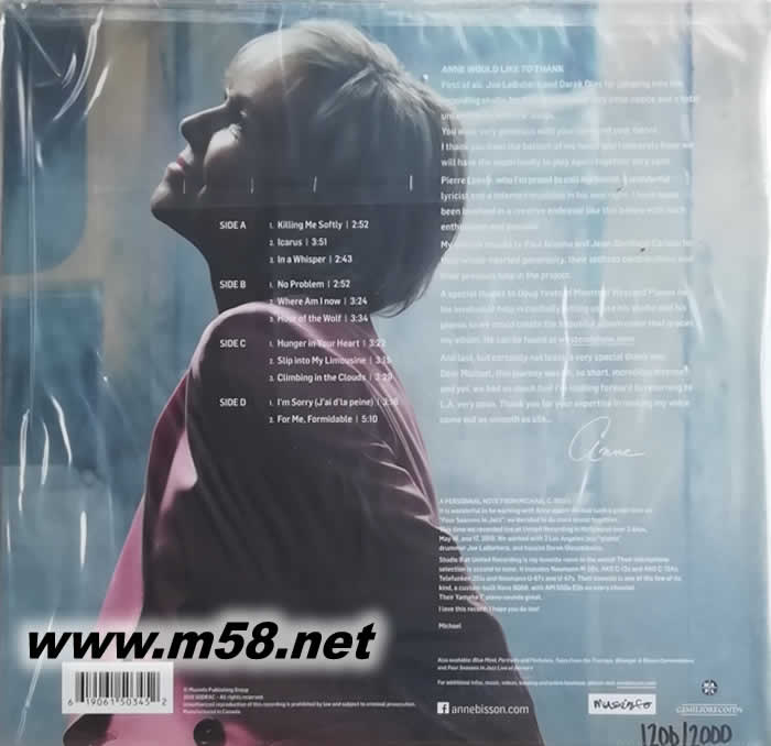 我心之鑰 Keys To My Heart 180g 45RPM LP 雙黑膠專輯背面圖片