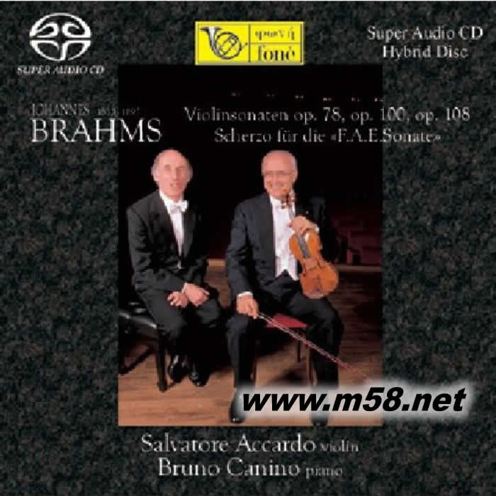 小提琴與鋼琴 演奏布拉姆斯作品BRAHMS Violinsonaten op. 78, op. 100, op. 108 Scherzo for the F.A.E. Sonata (SACD)專輯正面圖片
