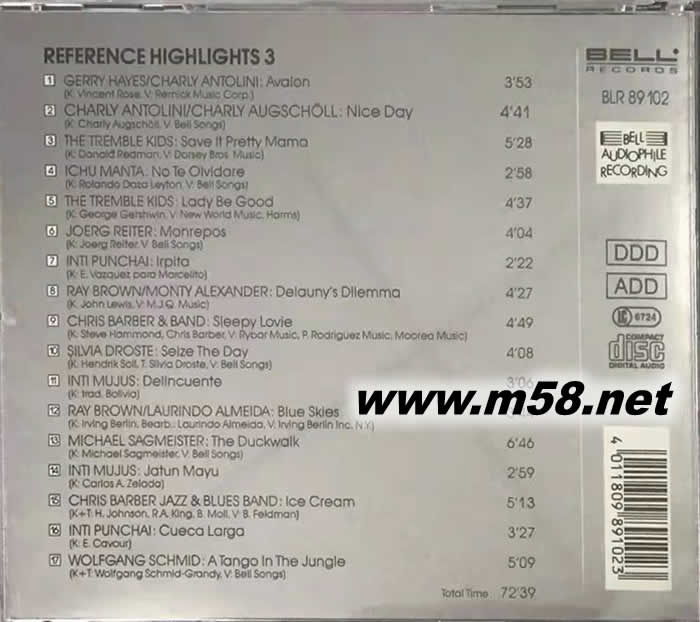 發燒經典三 - 限量德國絕版專輯背面圖片