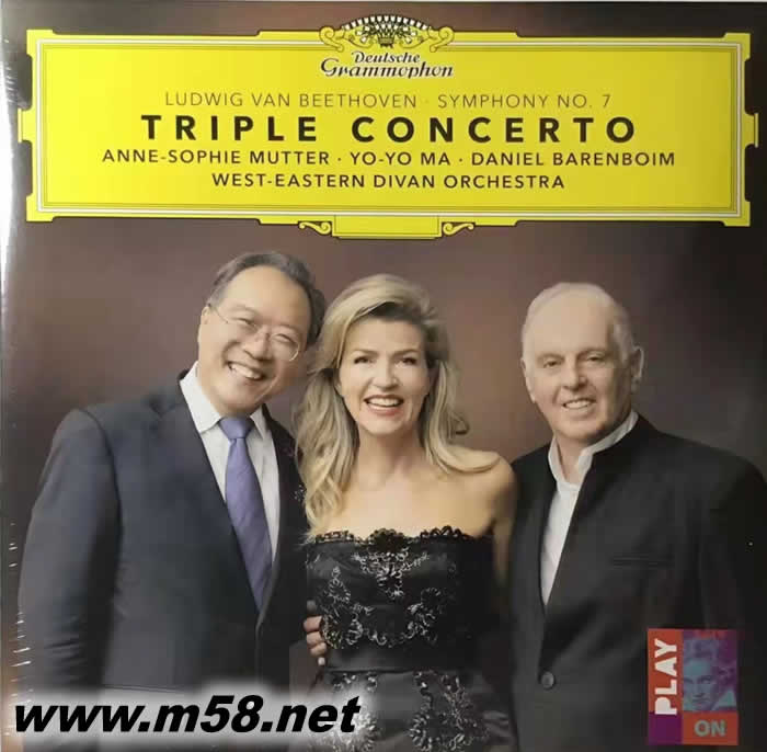 Beethoven : Triple Concerto, Symphony No.7 貝多芬:三重協奏曲、第七號交響曲(小提琴、大提琴、鋼琴)雙黑膠專輯正面圖片