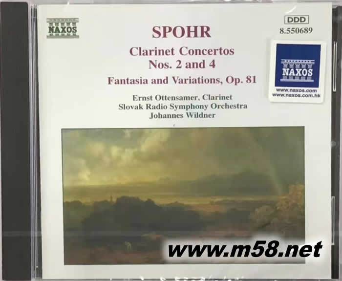 SPOHR CLARINET CONCERTOS NOS.2 AND 4 FANTASIA AND VARIATIONS專輯正面圖片