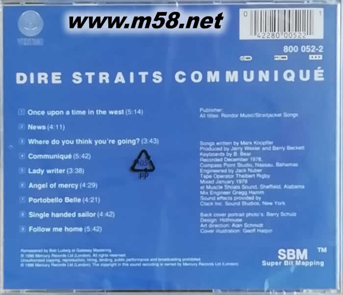 Communique 公報(bào)專輯背面圖片