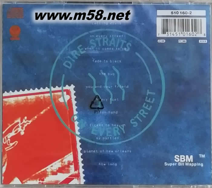 ON EVERY STREET 在每條街專輯背面圖片