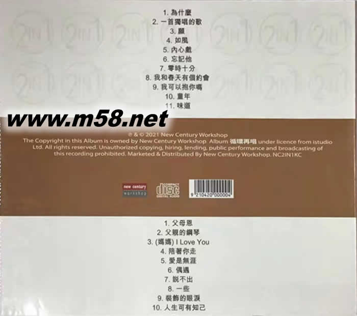 香港樂壇記錄 李國祥 循環(huán)再唱 LOVE ACTUALLY 雙CD專輯背面圖片