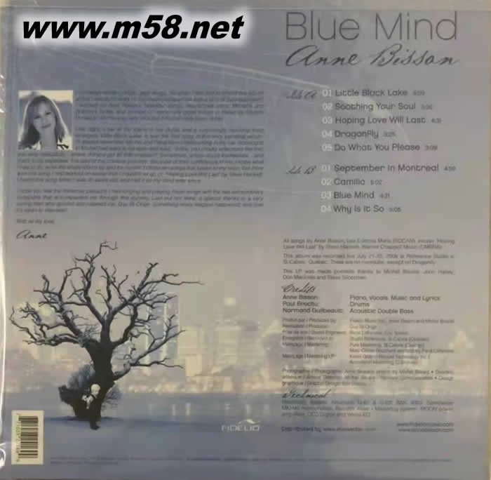 BLUE MIND 內心憂郁 180g 33RPM LP 黑膠專輯背面圖片