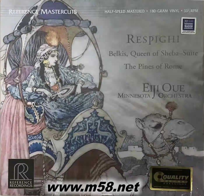 女王駕到 RESPIGHI BELKIS QUEEN OF SHEBA-SUITE THE PINES OF ROME 200g 33RPM LP 黑膠專輯正面圖片