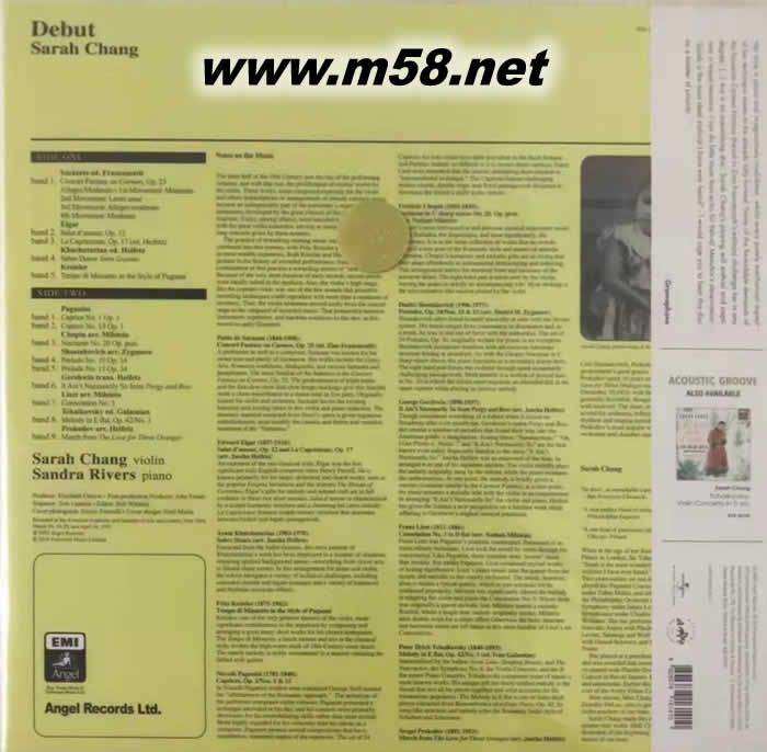 DEBUT 黑膠專輯背面圖片