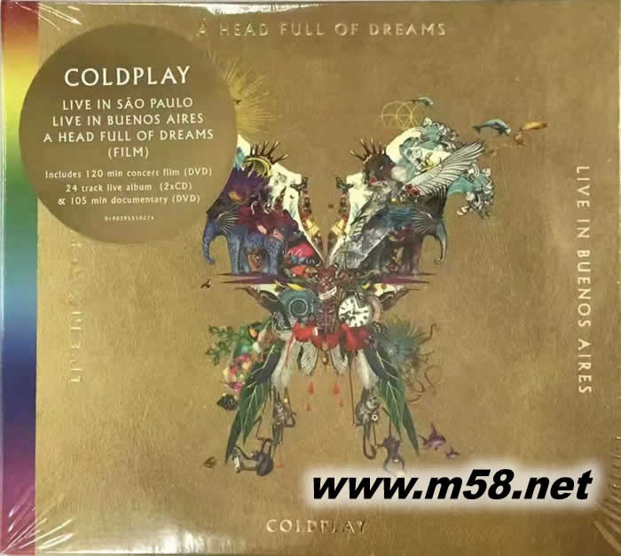 夢過頭:世界巡迴現場演唱會紀實電影2CD+2DVDLIVE IN BUENOS AIRES/LIVE IN SAO PAULO/A HEAD FULL OF DREAMS專輯正面圖片