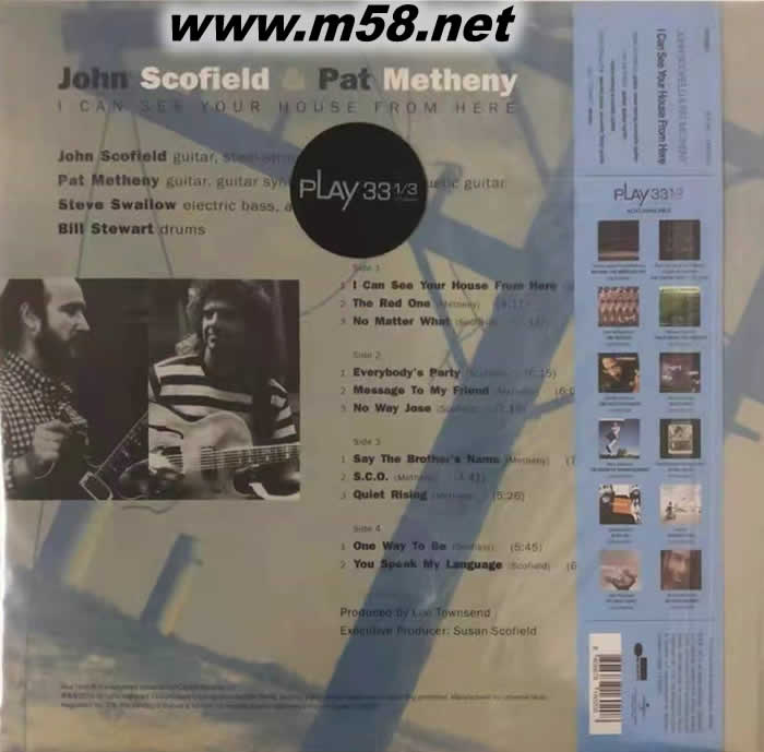 從這我可以看見你的屋子 I CAN SEE YOUR HOUSE FROM HERE 兩位爵士吉它大師 黑膠專輯背面圖片