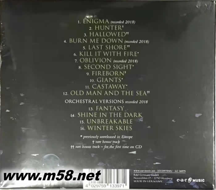 Enigma : Intermission II專輯背面圖片