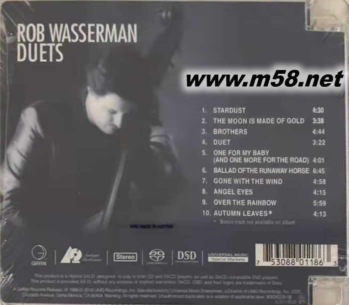 牛筋猛碟 DUETS 大提琴 SACD專輯背面圖片