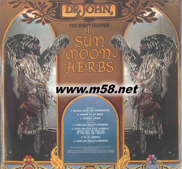 約翰博士 日月草 Dr John: The Sun, Moon & Herbs 拉丁民間音樂 黑膠專輯背面圖片
