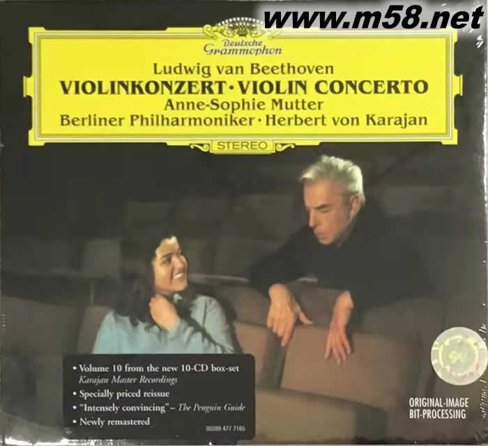 穆特 卡拉揚 柏林愛樂 - 貝多芬 小提琴協奏曲VIOLINKONZERT VIOLIN CONCERTO專輯正面圖片