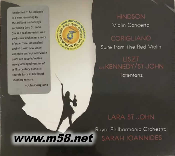 小提琴協奏曲、紅色小提琴組曲、死之舞 VIOLIN CONCERTO, SUITE FROM THE RED VIOLIN, TOTENTANZ ( SACD )專輯正面圖片