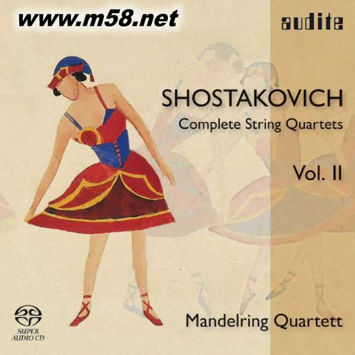 Mandelring Quartett Shostakovich: Complete String Quartets Volume 2 (小提琴、中提琴、大提琴)SACD專輯正面圖片