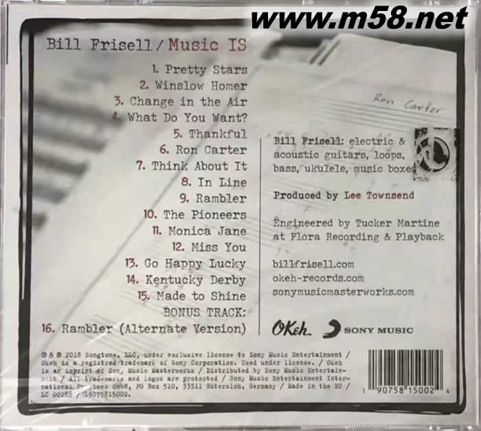 爵士吉它手 Music IS 音樂(lè)的真諦專輯背面圖片