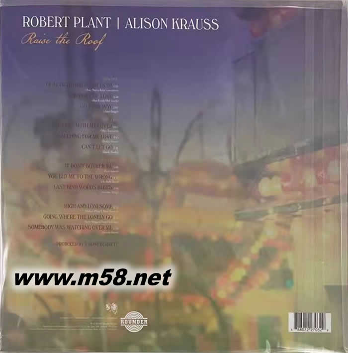 Robert Plant & Alison Krauss Raise The Roof 180g 2LP 雙 黑膠專輯背面圖片