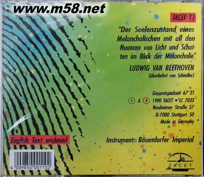 貝多芬奏鳴曲 BEETHOVEN KLAVIERSONATEN專輯背面圖片