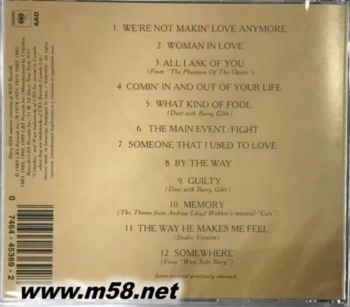 A COLLECTION GREATEST HITS ... AND MORE專(zhuān)輯背面圖片