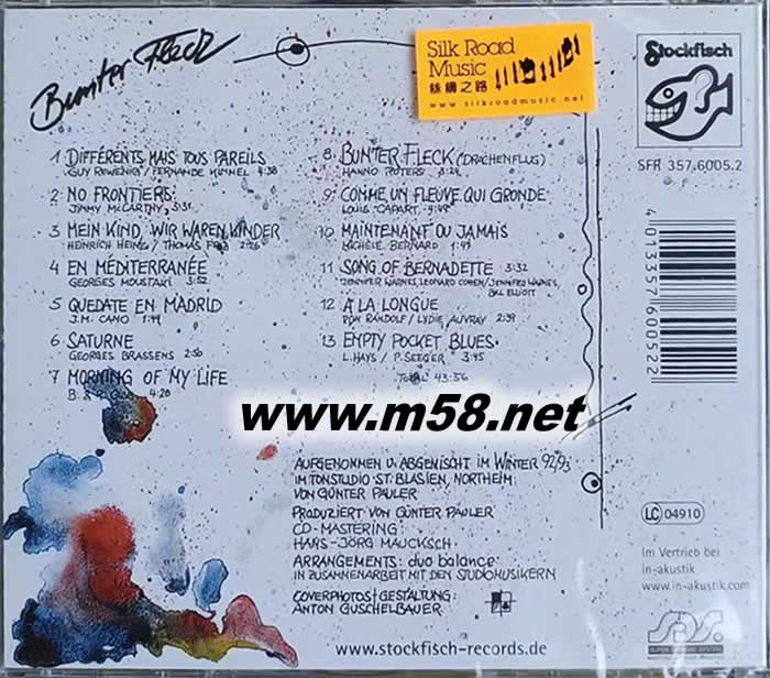 束斑BUNTER FLECK齊齊”FOLK 天籟嗓子 民歌男女二人組專輯背面圖片