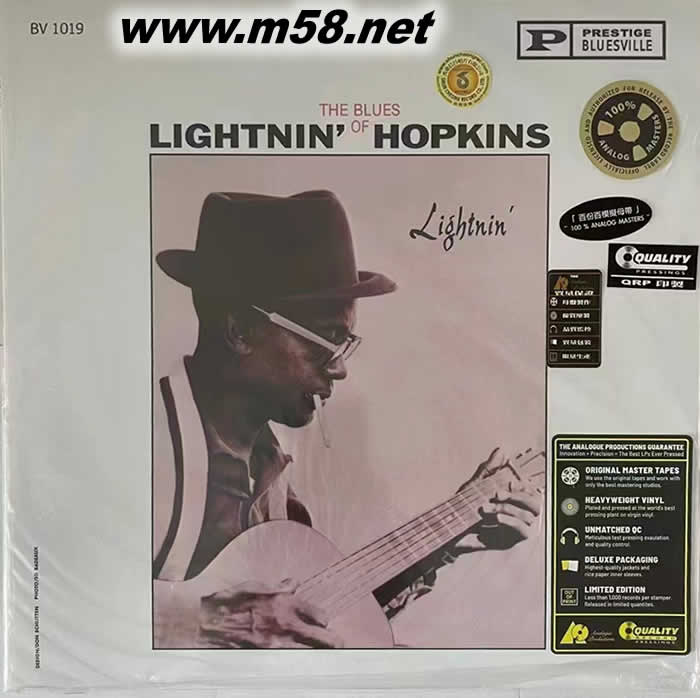 鄉(xiāng)村 THE BLUES OF LIGHTNIN HOPKINS 黑膠專輯正面圖片