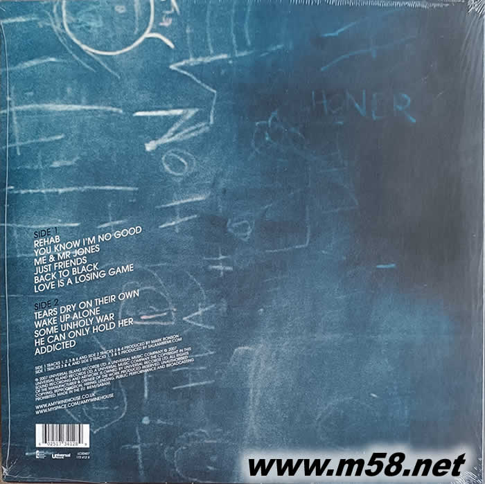 BACK TO BLACK 回歸黑暗 黑膠專輯背面圖片