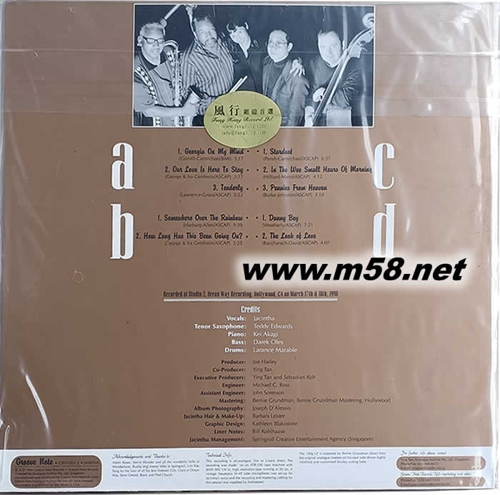 Here’s To Ben : A Vocal Tribute To Ben Webster 我心深處-向班韋伯斯特-致敬 180g 45RPM LP 黑膠 頭版專輯背面圖片