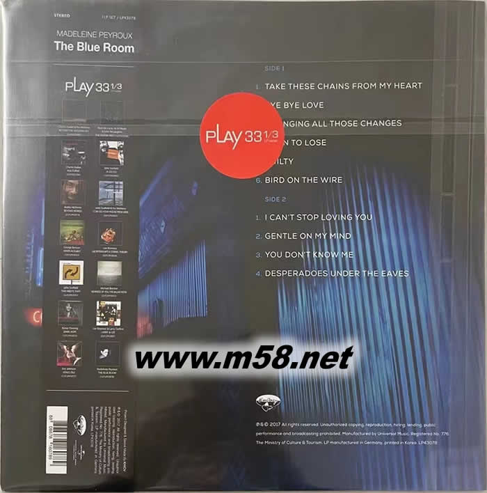 藍色的房間 THE BLUE ROOM 黑膠專輯背面圖片