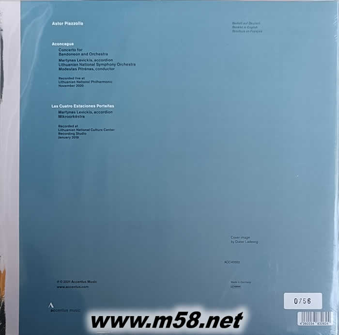 皮亞佐拉:手風(fēng)琴協(xié)奏曲 Piazzolla: Aconcagua / Las Cuatro Estaciones Porteñas 黑膠專輯背面圖片