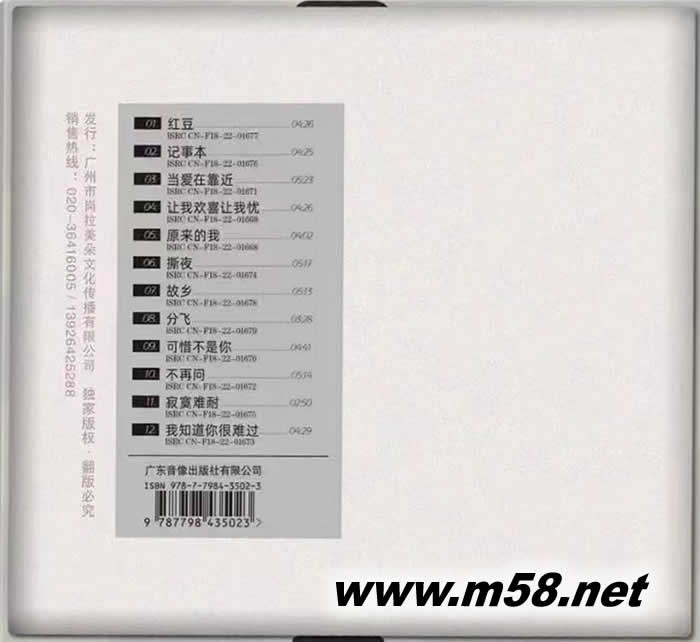 當愛在靠近 24K金碟 1 :1母盤直刻碟專輯背面圖片