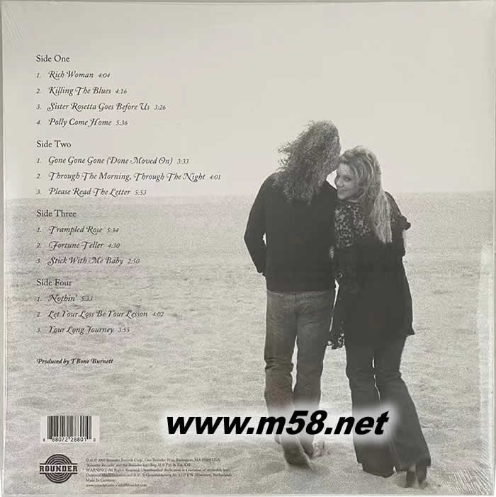 RAISING SAND 聚沙成塔 雙黑膠專輯背面圖片