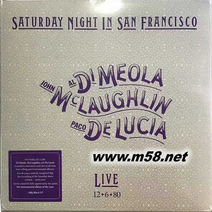 SATURDAY Night in San Francisco(舊金山星期六之夜 三位吉它大師LIVE)180g 45RPM LP 黑膠專輯正面圖片